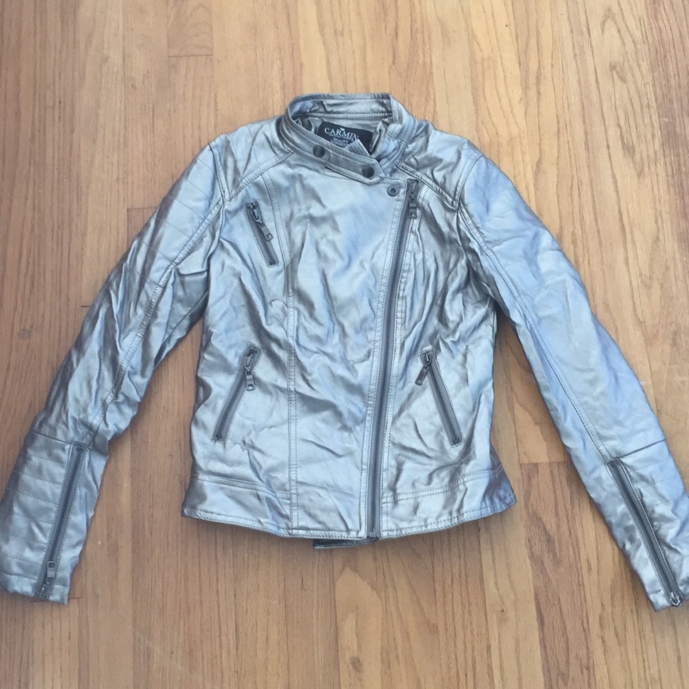 Metallic bomber jacket